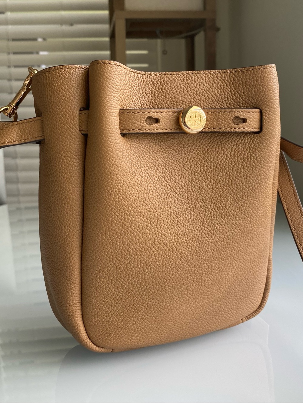 Tory Burch Romy Small Crossbody Tiramisu